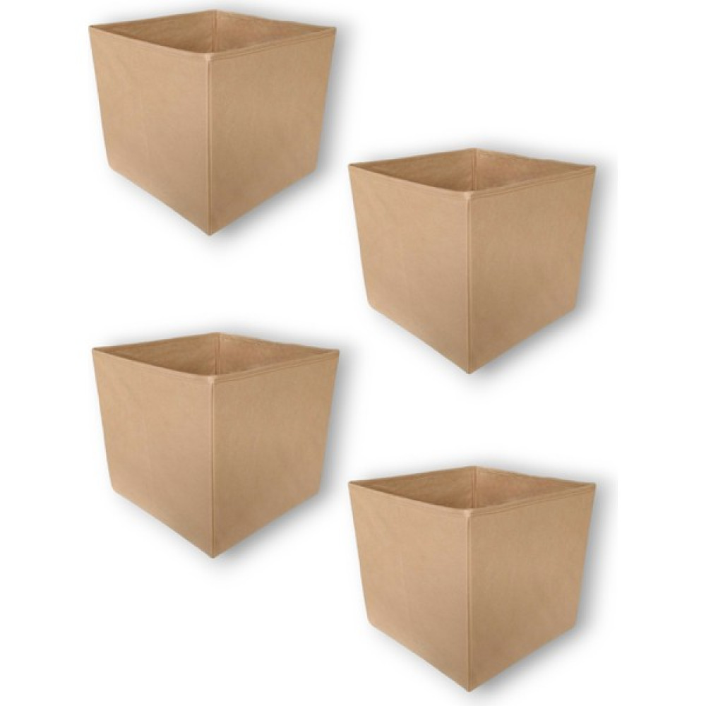 Balkan Room Bej-Krem 4 Adet Çok Amaçlı Dolap Içi Düzenleyici Kutu Dekoratif Saklama Kutusu Raf Organizer Large (30X30X30CM) Eşya Saklama Kutusu Fiyatı