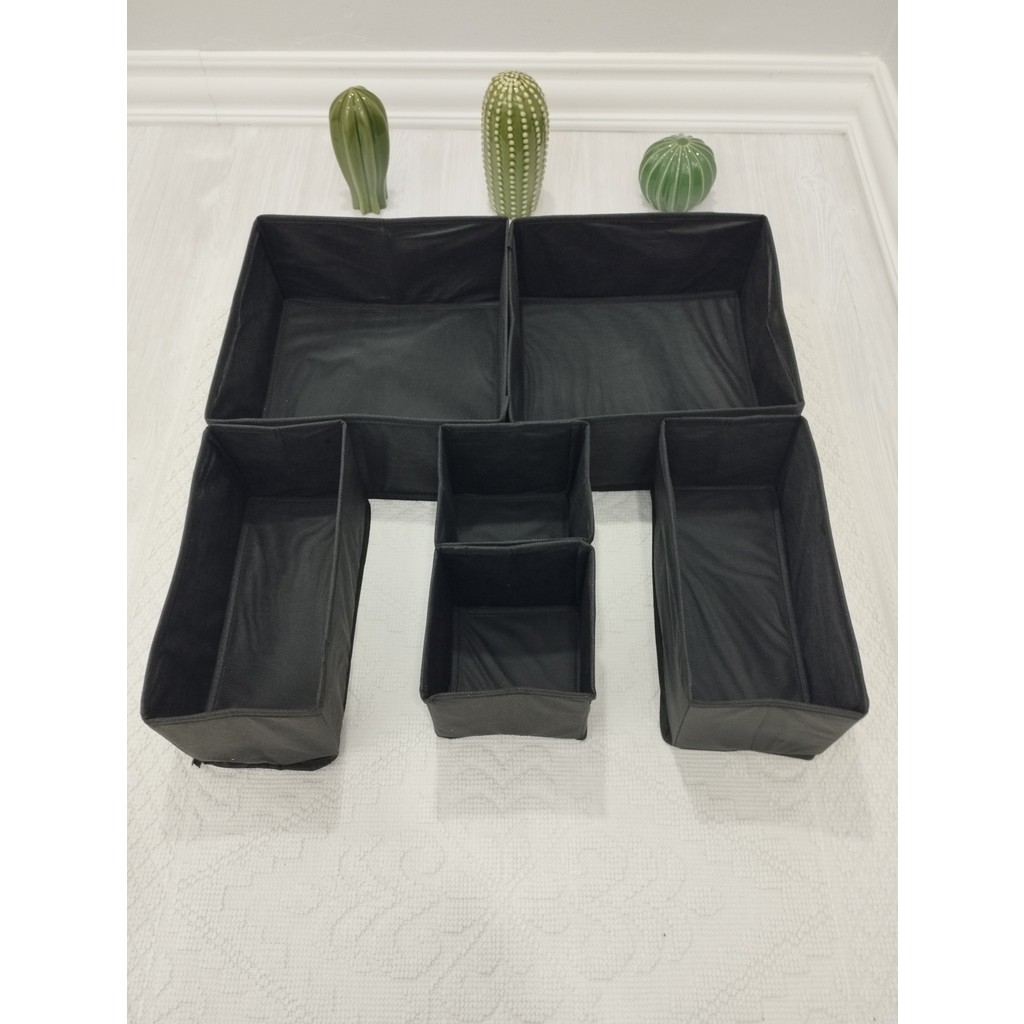 Balkan Room Çok Amaçlı 6'lı Siyah Çekmece İçi Düzenleyici Organizer Set - Şık ve Kullanışlı Ebatlar Diğer Fiyatı