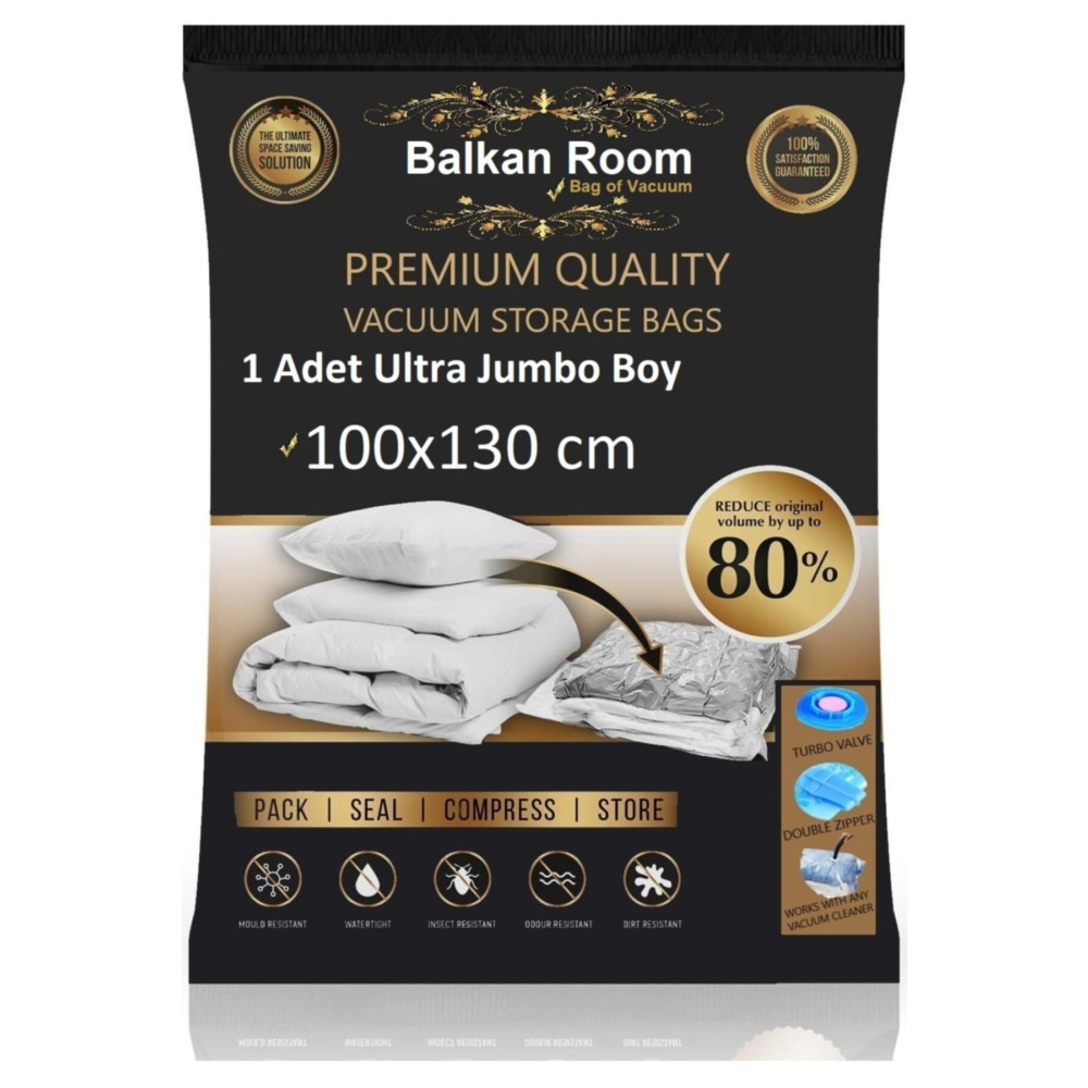 Balkan Room Vakum Hurcu 100 X 130 Vakumlu Hurç Ultra Jumbo Boy Vakumlu Poşet Hurç Fiyatı