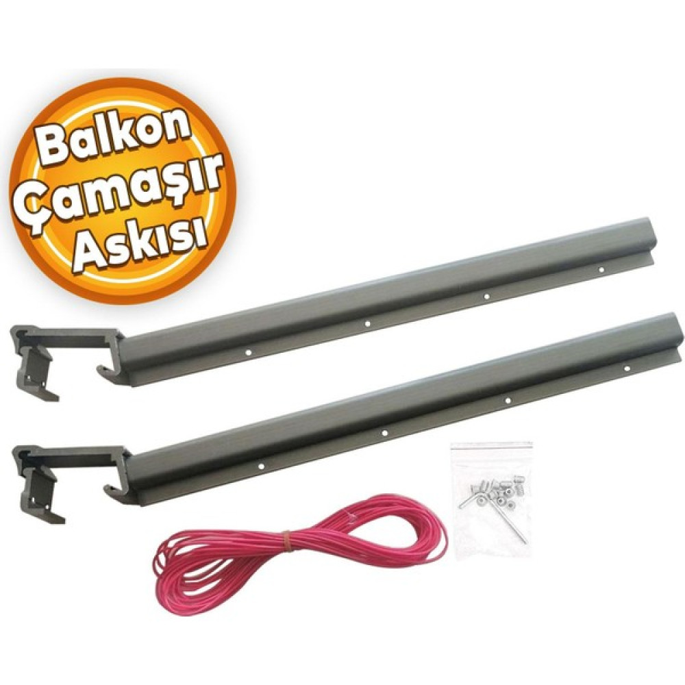 Balkon Çamaşır Kurutma Askısı Alüminyum Küpeşte Askılığı Kurutmalık Bronz Kare 6x2.5 cm Çamaşır Kurutma Makineleri Fiyatı