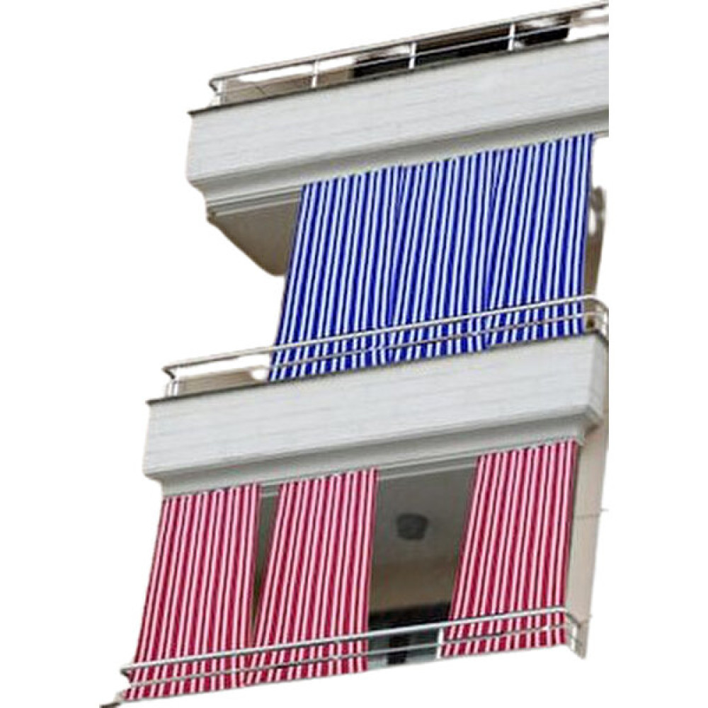 Balkon Perdesi Branda Kumaşı-Yağmur Geçirmez-Kalın-Bağcıklı-Düğmeli - 540 x 260 cm - Mavi Güneşlik Fiyatı