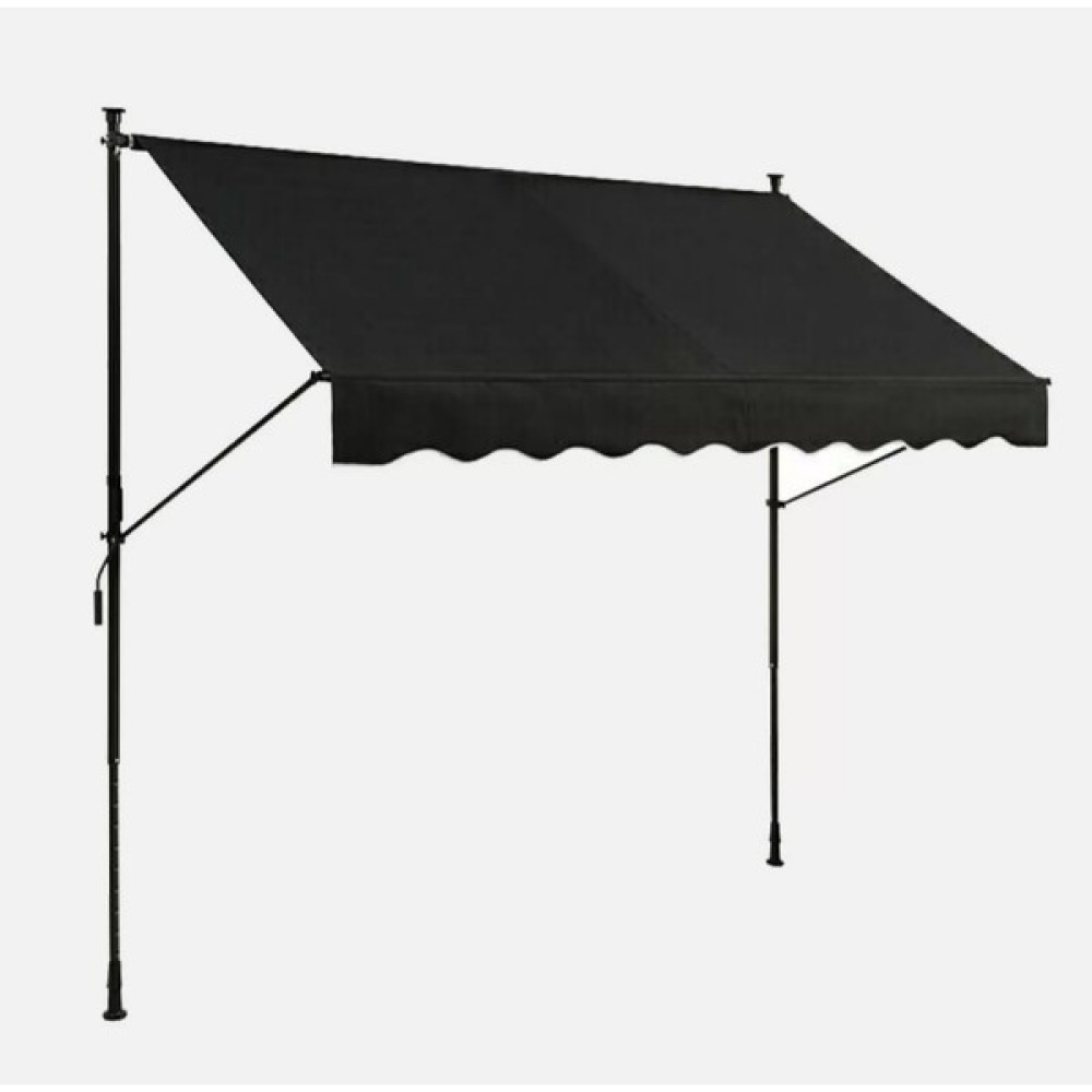 Balkon Tentesi,bahçe Tentesi,tente,teleskopik Tente Antrasit 300X130 cm Bahçe Tentesi Fiyatı