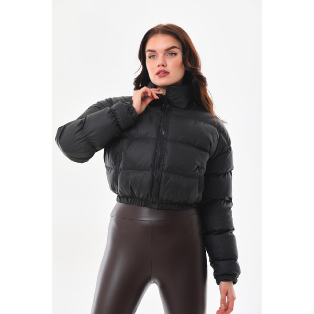 Ball Bee Kadın Siyah Crop Şişme Mont Bayan Mont Fiyatı