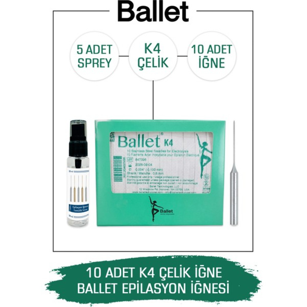 Ballet 10 Adet K4 Gümüş Epilasyon Iğnesi 10'lu K4 Çelik Iğne Oto Boyaları Fiyatı