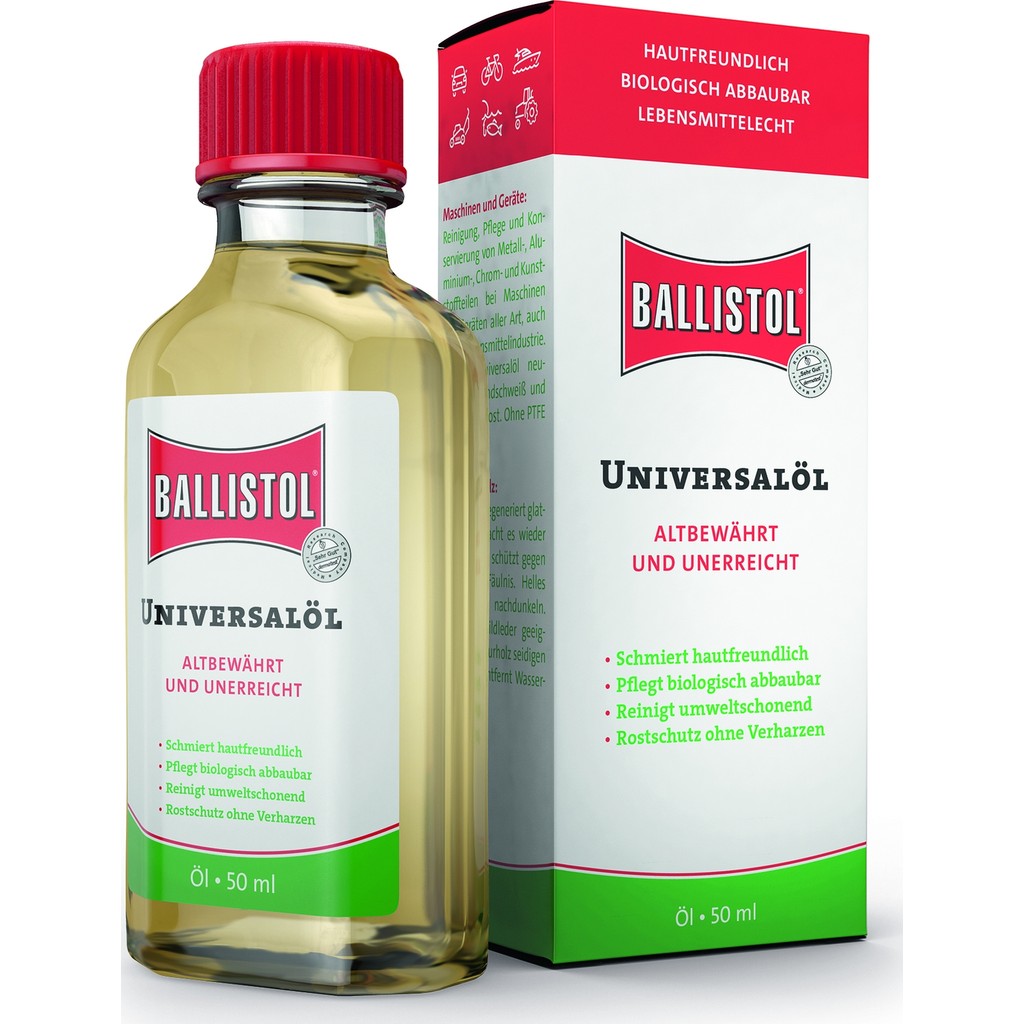 Ballistol Universal Yağ 50 ml Cam Şişe - Metal, Ahşap, Deri ve Kauçuk İçin Koruyucu Yağ Diğer Fiyatı