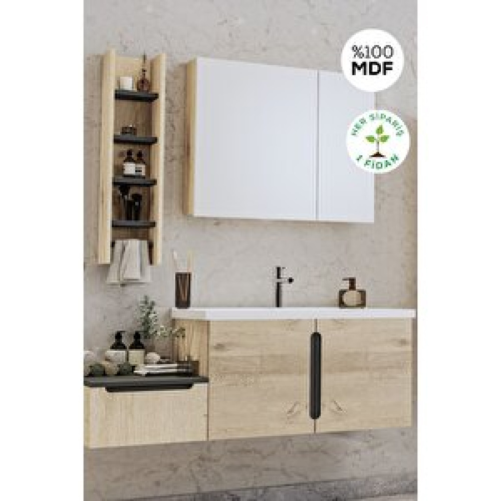 Balneom Banyo Zakkum 100 Cm Banyo Dolabı Ve Rafı Banyo Dolabı / Mobilyası Fiyatı