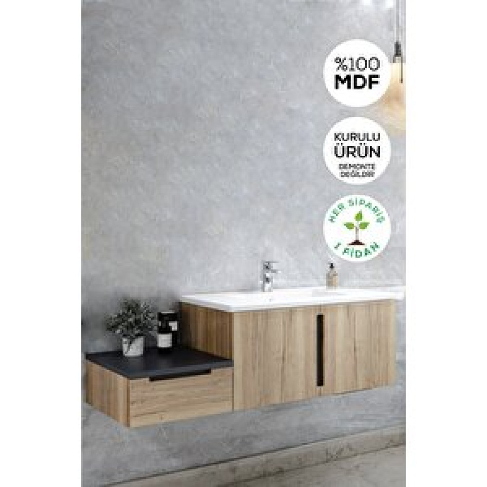 Balneom Banyo Zakkum 120 Cm Banyo Alt Dolabı Lavabo Banyo Dolabı / Mobilyası Fiyatı