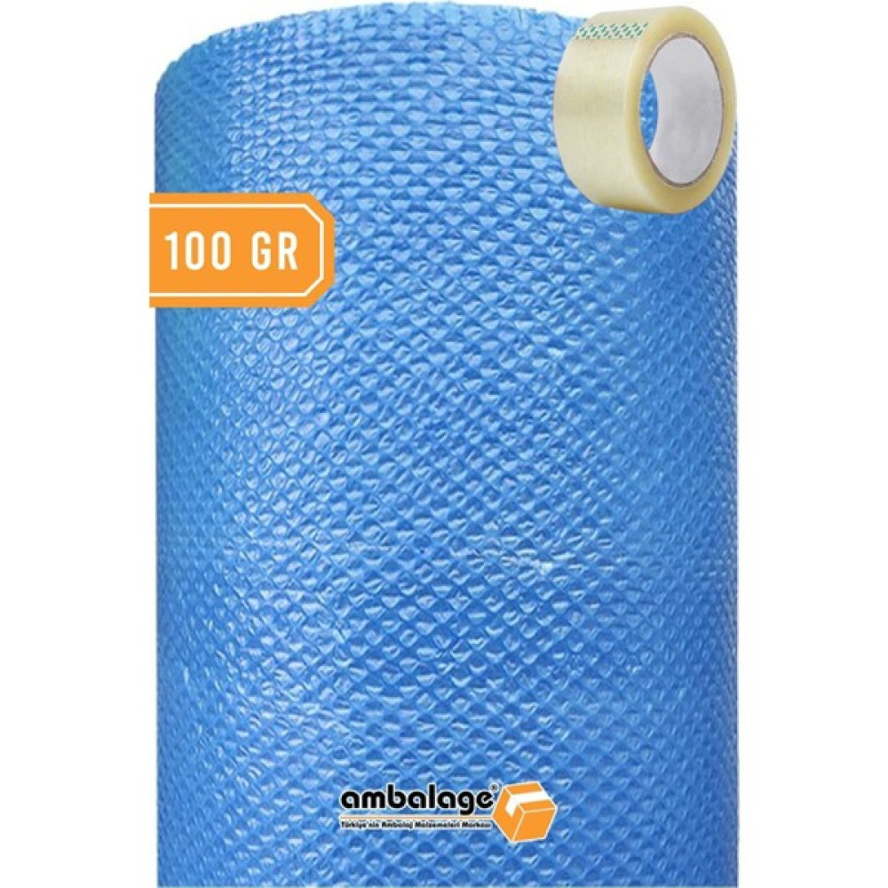 Balonlu Naylon 50CM x 10M 100 gr Mavi Üç Katlı Kalın Balonlu Naylon Pat Pat Pıt Pıt Koli Bandı Nalburiye & Hırdavat Fiyatı
