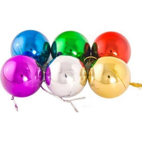 Balonpark 6 Adet 35 cm Küçük Yılbaşı Süs Topları Çam Ağacı Süsleri