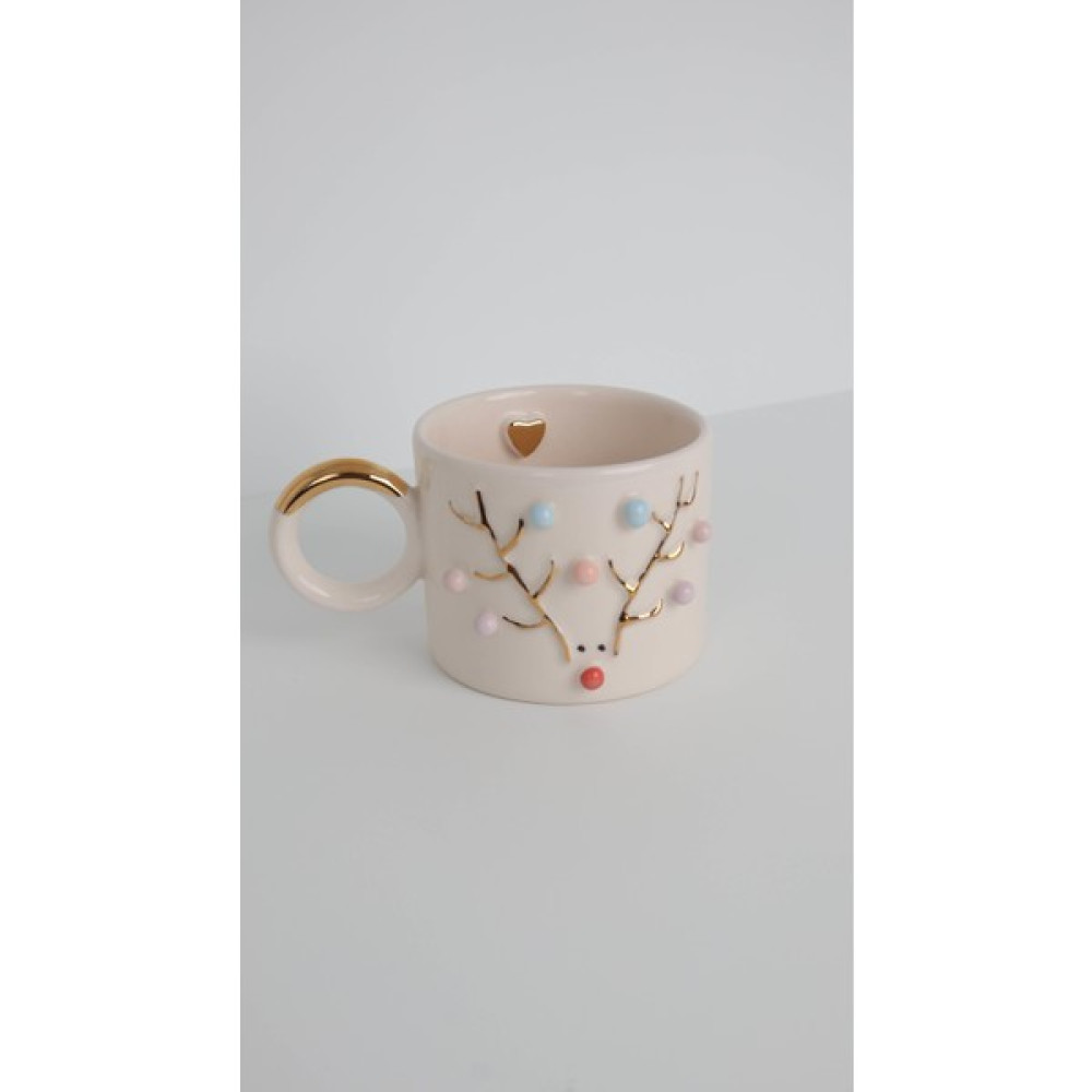Balooun Atelier Deer (Colorful) Fincan - Beyaz Fincan / Bardak / Kahve Takımı Fiyatı