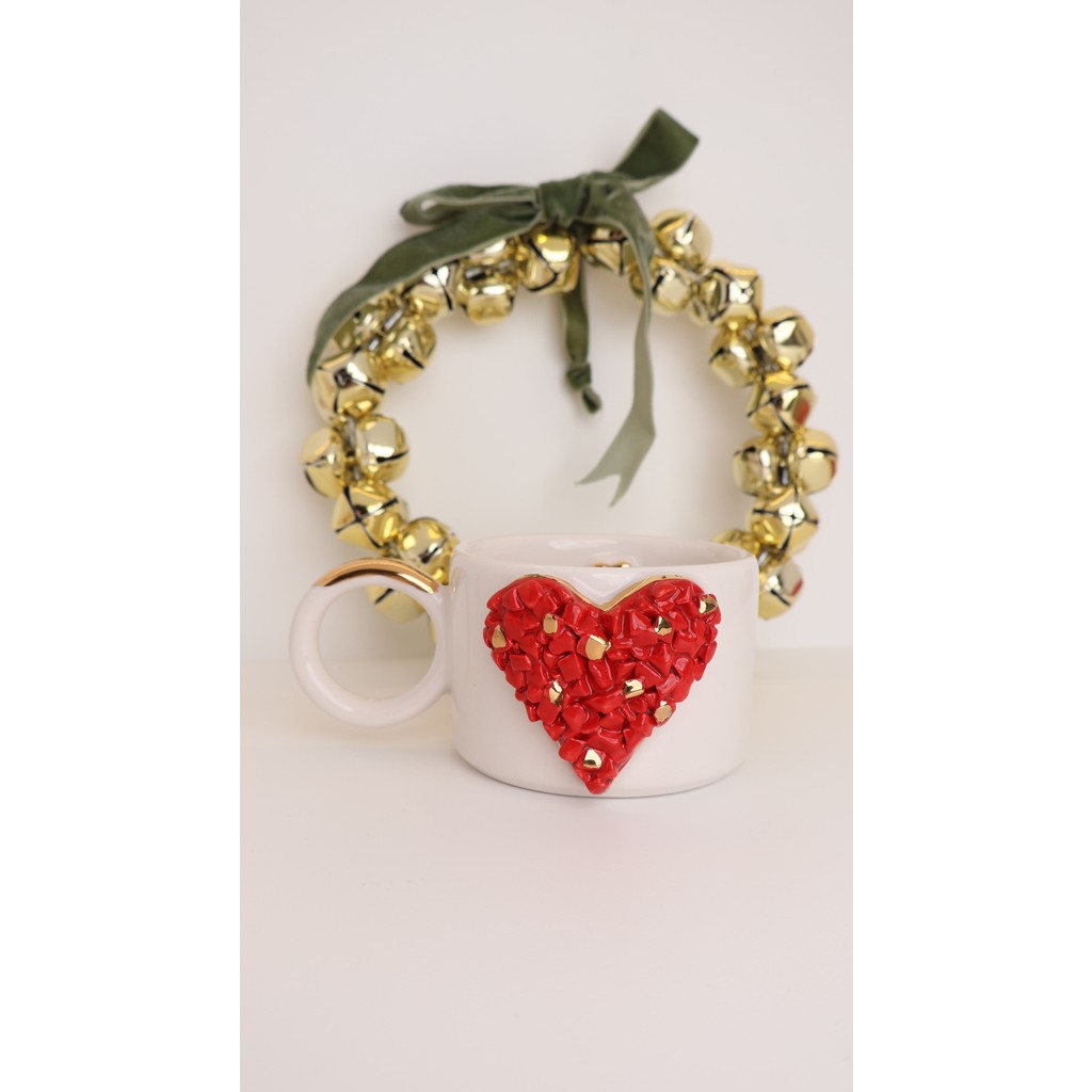 Balooun Atelier Love Fincan - Beyaz - Kırmızı - 150 ml Fincan / Bardak / Kahve Takımı Fiyatı