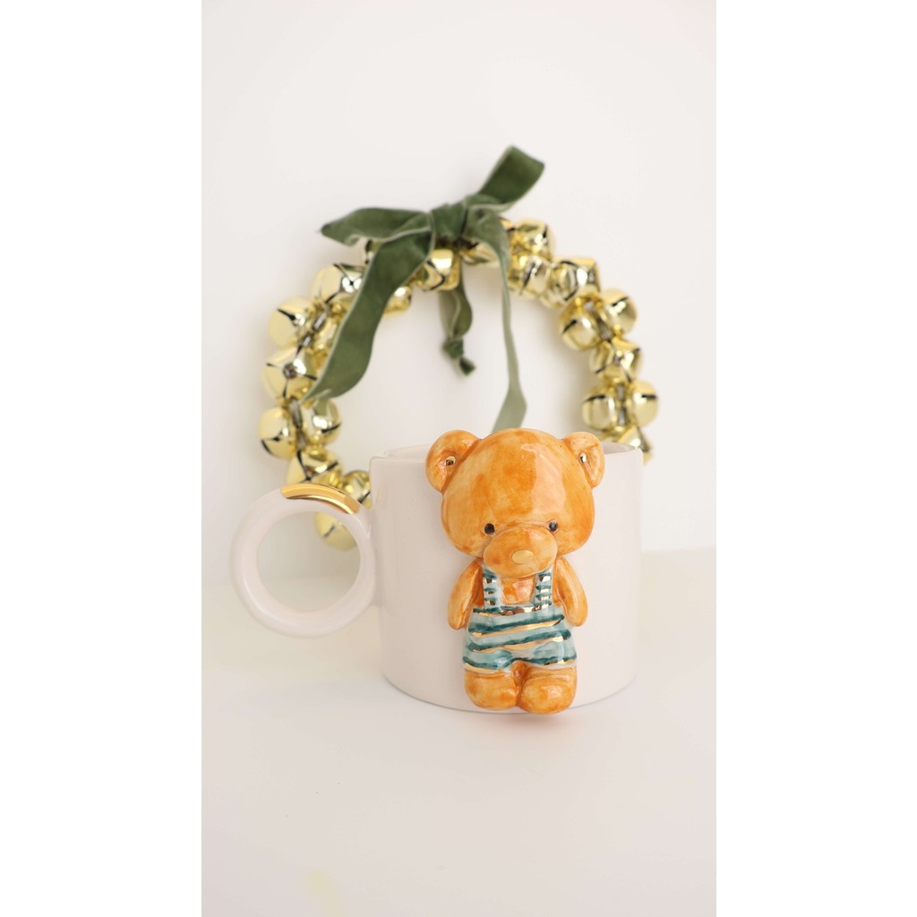 Balooun Atelier Teddy Fincan - Beyaz - Turuncu - 240 ml Fincan / Bardak / Kahve Takımı Fiyatı