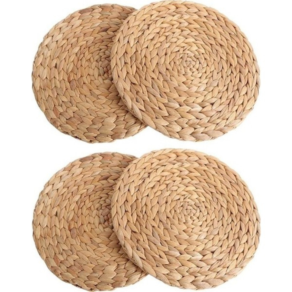 Balsa Amerikan Servis Hasır Supla Örme Bambu 4 Adet - Krem - 35 x 35 cm Amerikan Servis Fiyatı