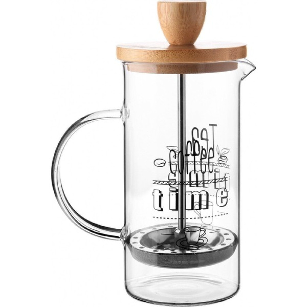 Balsa Borasilikat Cam Lüx 350ML Bambu Kapaklı French Press French Press Fiyatı