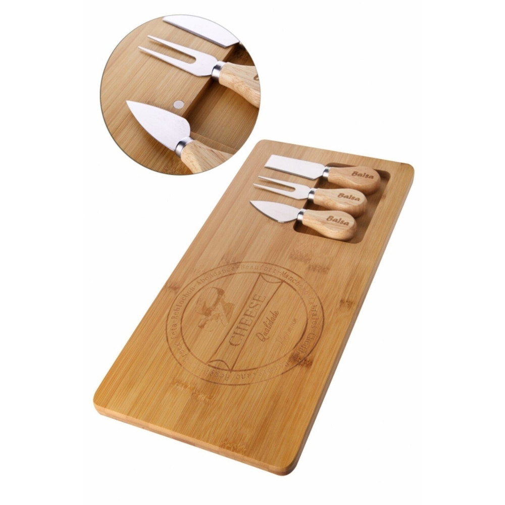 BALSA Home Naturel Bambu Bıçaklı Peynir Sunum Seti Mutfak Gereçleri Fiyatı