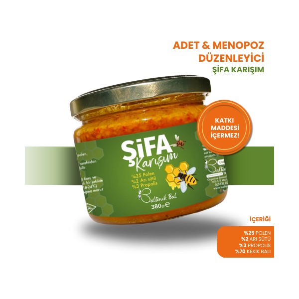 Baltonik Şifa Karışımı Macun (Bal Polen Arısütü Propolis) Adet Düzensizliği - 380 gr Diğer Fiyatı