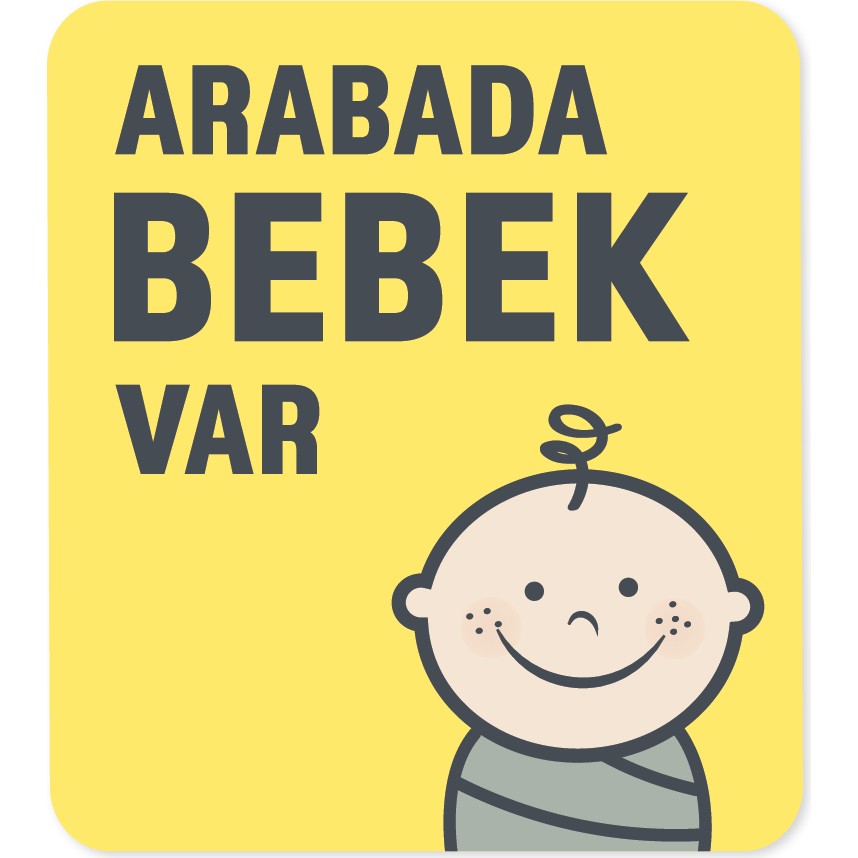 Baluna Arabada Bebek Var Sarı Sticker Diğer Fiyatı