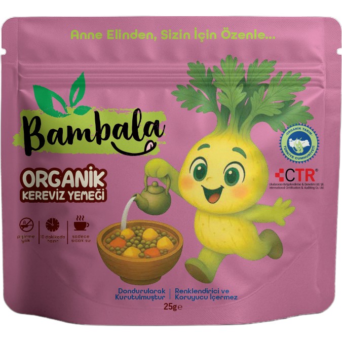 Bambala 10 Dakika - Organik Kereviz Yemeği 25G -Dondurularak Kurutulmuş Diğer Fiyatı