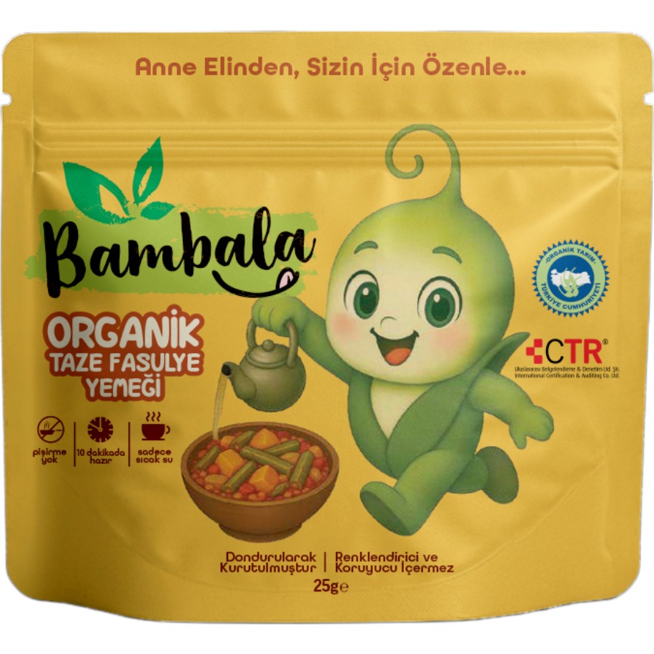 Bambala 10 Dakika - Organik Taze Fasülye Yemeği 25G -Dondurularak Kurutulmuş Diğer Fiyatı