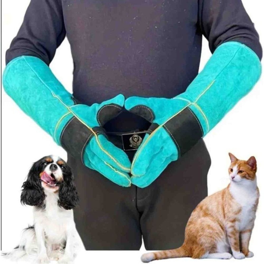 Bambeado Veteriner Eldiveni - Hakiki Deri - 45 cm (Dirsek Boyu) Köpek Isırması ve Kedi Tırmalamalarına Dayanıklı Eldiven (Outdoor) Fiyatı