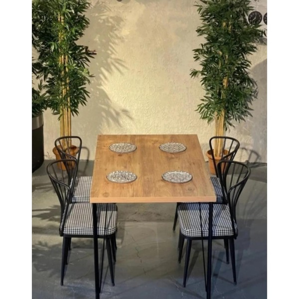 Bambeds Mobilya 60X120 Masa ve 4 Sandalye Takımı - Çam Masa - Sandalye Seti / Takımı Fiyatı