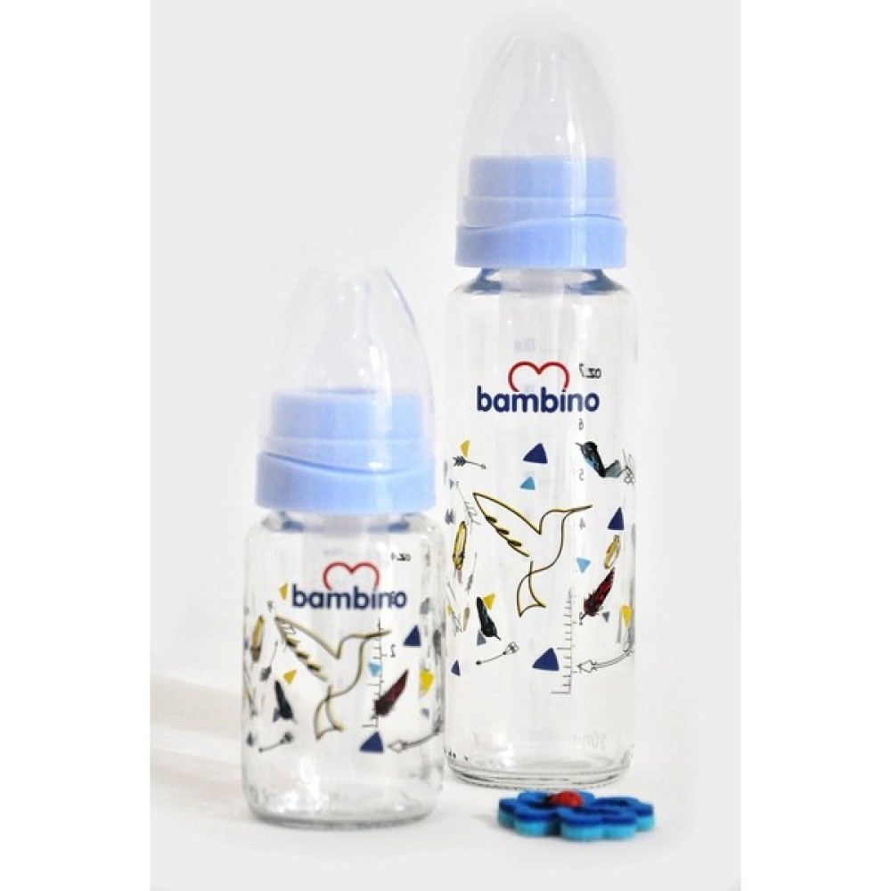 Bambino 2’li Cam Biberon Seti Mavi 225 ml + 125 ml Biberon Fiyatı