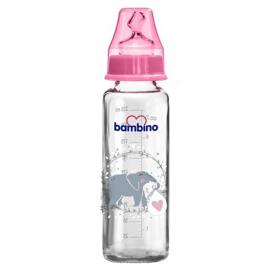 Bambino 8681689319052 225 ml Pembe Damak Uclu Cam Biberon