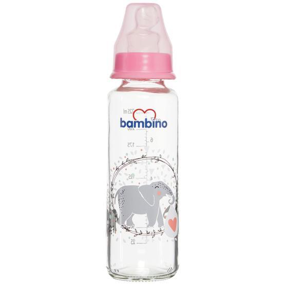 Bambino 8681689319052 225 ml Pembe Damak Uclu Cam Biberon