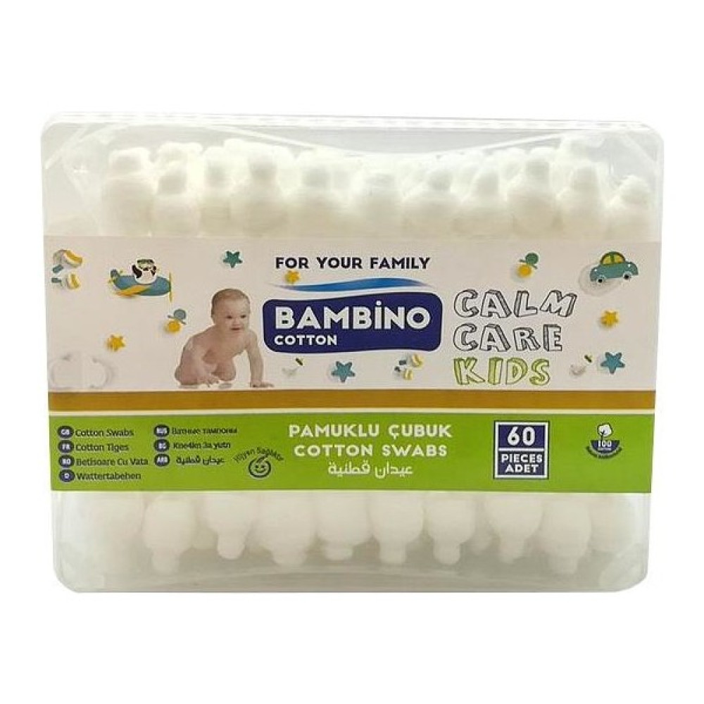 Bambino Cotton Bebek Kulak Temizleme Çubuğu Bambino Cotton B40106 60LI Bebek Kulak Çubuğu Fiyatı