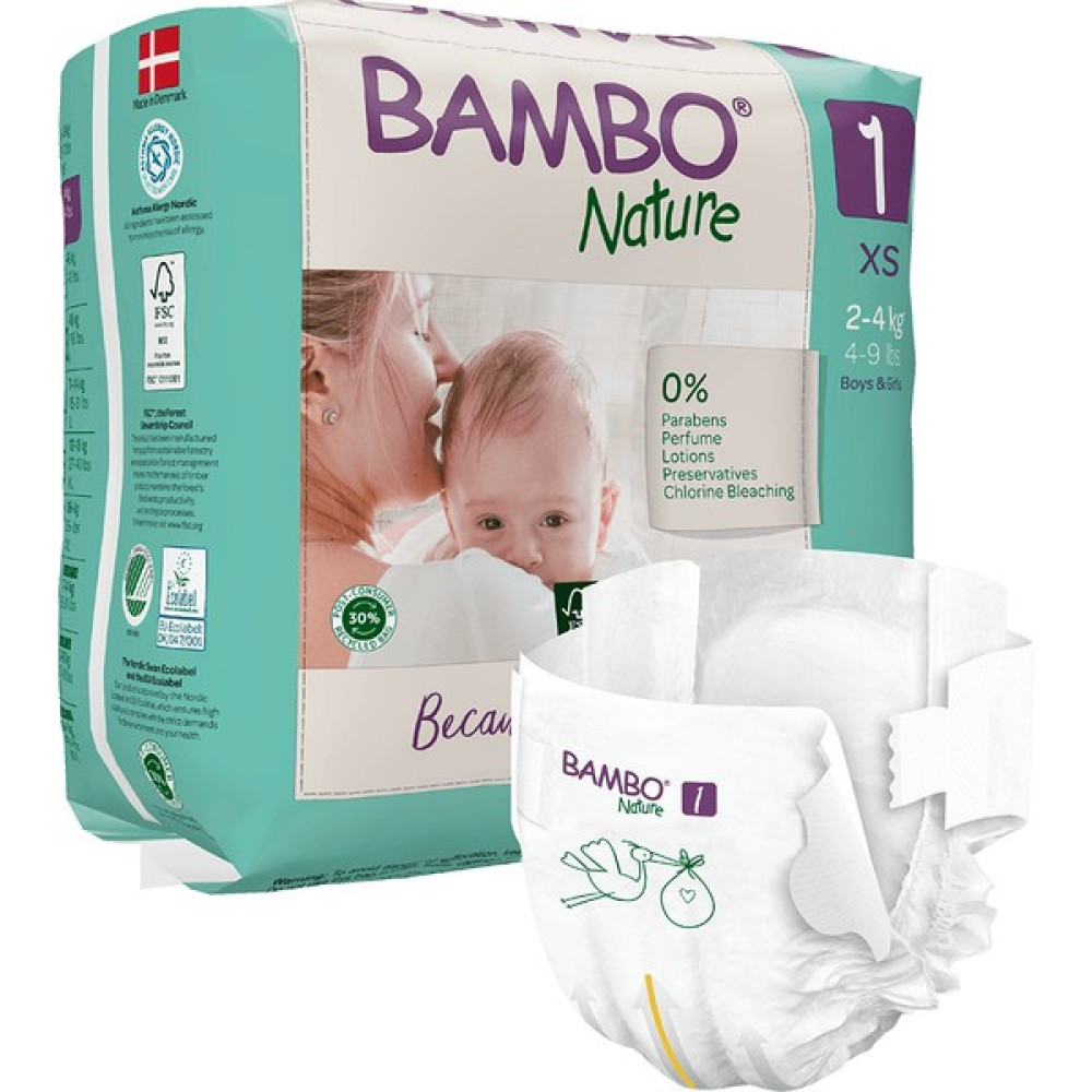 Bambo Nature No:1 Ekolojik Bebek Bezi 2-5 kg 22'li - 1 Bebek Bezi Fiyatı