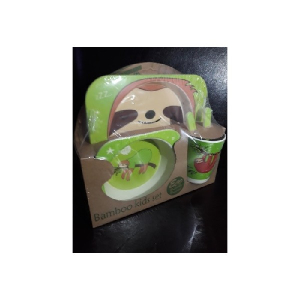 Bambu Fiber Doğal Bebek Mama Seti Bamboo Fiber Kids Set 5 Parça Mama Seti Fiyatı