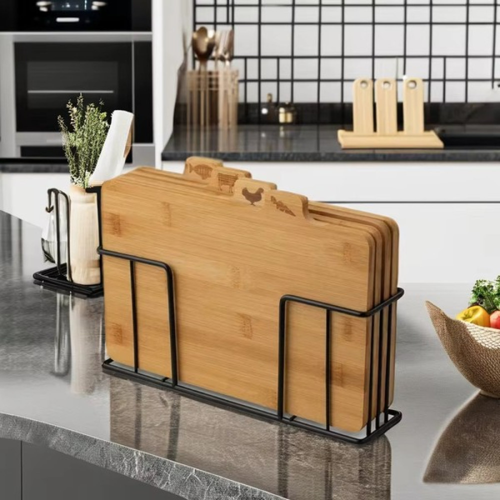 Bambu Standli Kesme Tahtasi 4lü Set Kesme Tahtaları / Kesim Tablaları Fiyatı