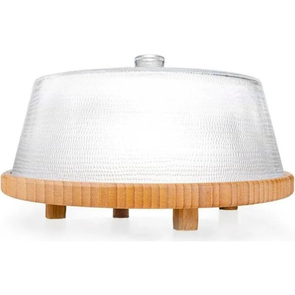 Bambum Home Bambum Hira - Cam Kapaklı Bambu Kek Fanusu 30 cm Saklama Kapları Fiyatı