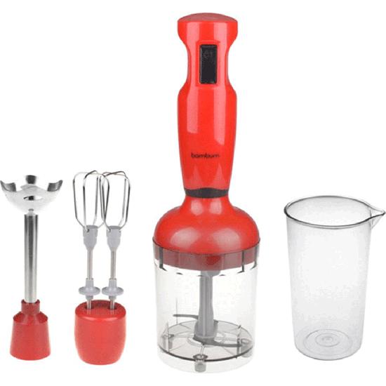 Bambum Monster Standart Kırmızı 1700 Watt 3'lü Blender Seti Blenderler Fiyatı