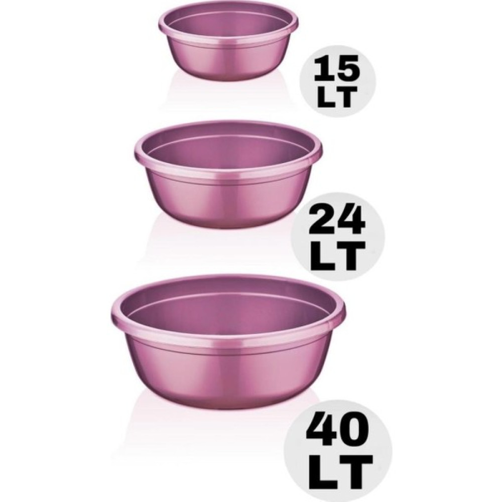 Bambus Home Mürdüm 3'lü Kapaksız Hamur Leğen Seti 15/24/40 Lt Saklama Kapları Fiyatı