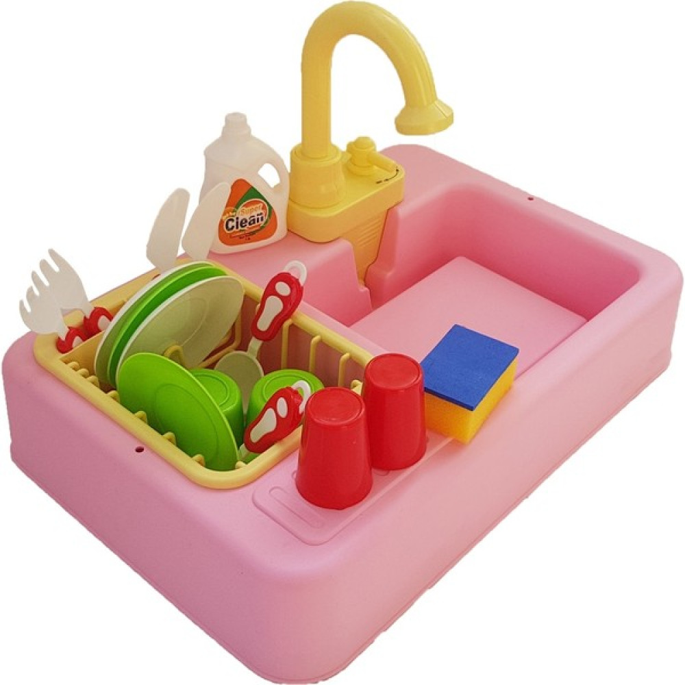 Bamelse Kayyum Oyuncak Modern Mutfak Çeşmeli Lavabo Set Pembe - Renkli Eğitici Oyuncak Fiyatı