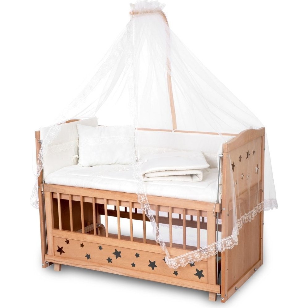 Bamgidoo Ahşap Beşik Anne Yanı Beşik Organik (Boyasız) 60X120 - Krem Güpür Uyku Seti Yatak - Lacivert - Kırmızı Bebek Oyun Parkı & Beşikleri Fiyatı