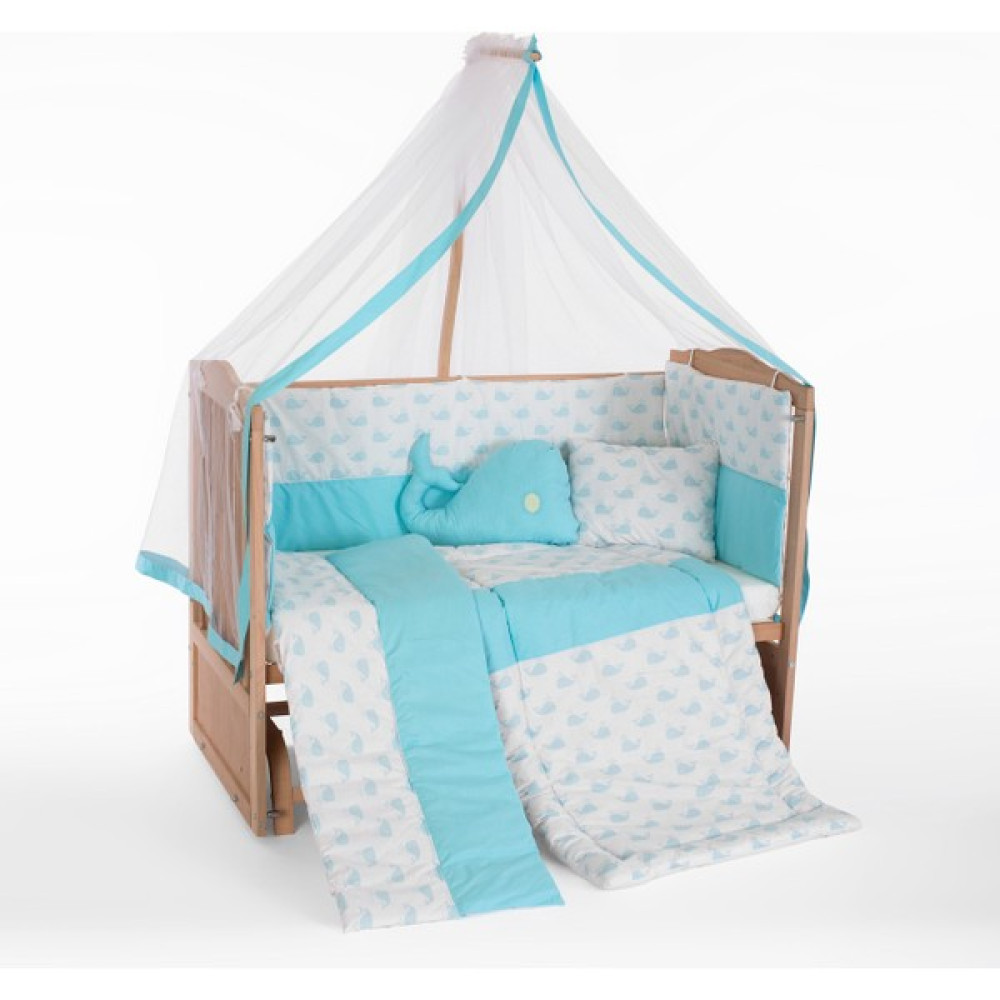 Bamgidoo Ahşap Organik Beşik Kayın Ağacı Anne Yanı Beşik 3 Kademeli Lüx Bebek Beşiği 60 x 120 cm - Balina Uyku Setli & Soft Yataklı +4 Adet Tekerlek Beşik Fiyatı