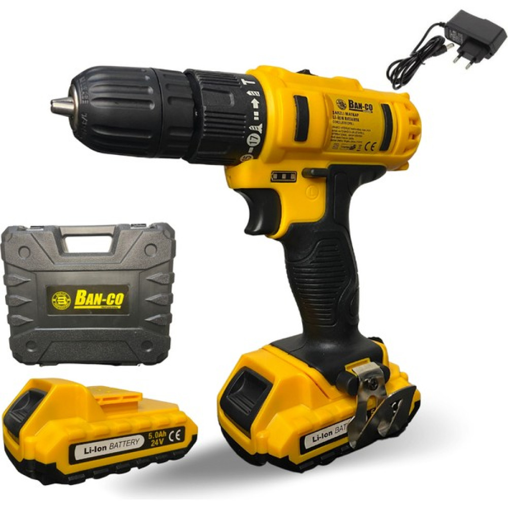 Ban-Co 24V 5.0AH Lıon Çift Akülü Professıonal Seri Darbeli Turbo Şarjlı Matkap Elektrikli El Aletleri Fiyatı