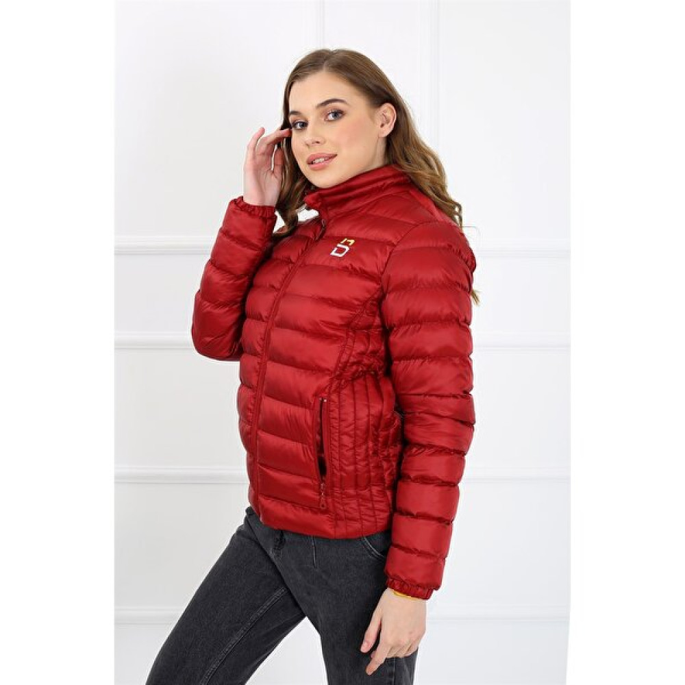 Banada Moda Bordo Dik Yakalı Fermuar Cepli Şişme Mont Erkek Mont Fiyatı