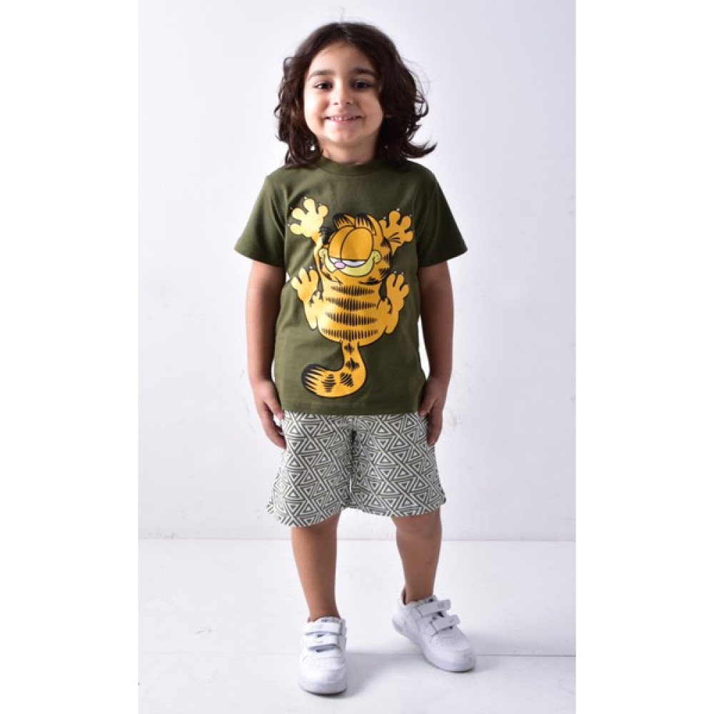 Banada Moda Erkek Çocuk Baskılı T-Shirt Şort Takımı Erkek Çocuk Giyim Takımı Fiyatı
