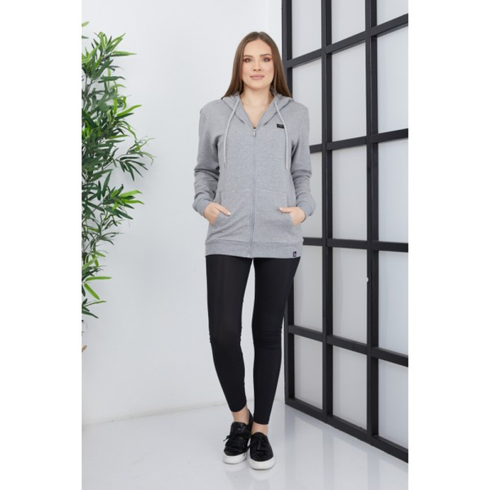 Banada Moda Fermuarlı Kapüşonlu Sweatshirt Bayan Sweatshirt Fiyatı