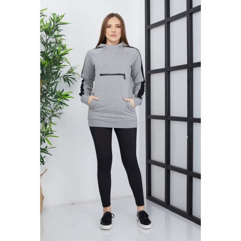 Banada Moda Kanguru Cepli Sweatshirt Bayan Sweatshirt Fiyatı