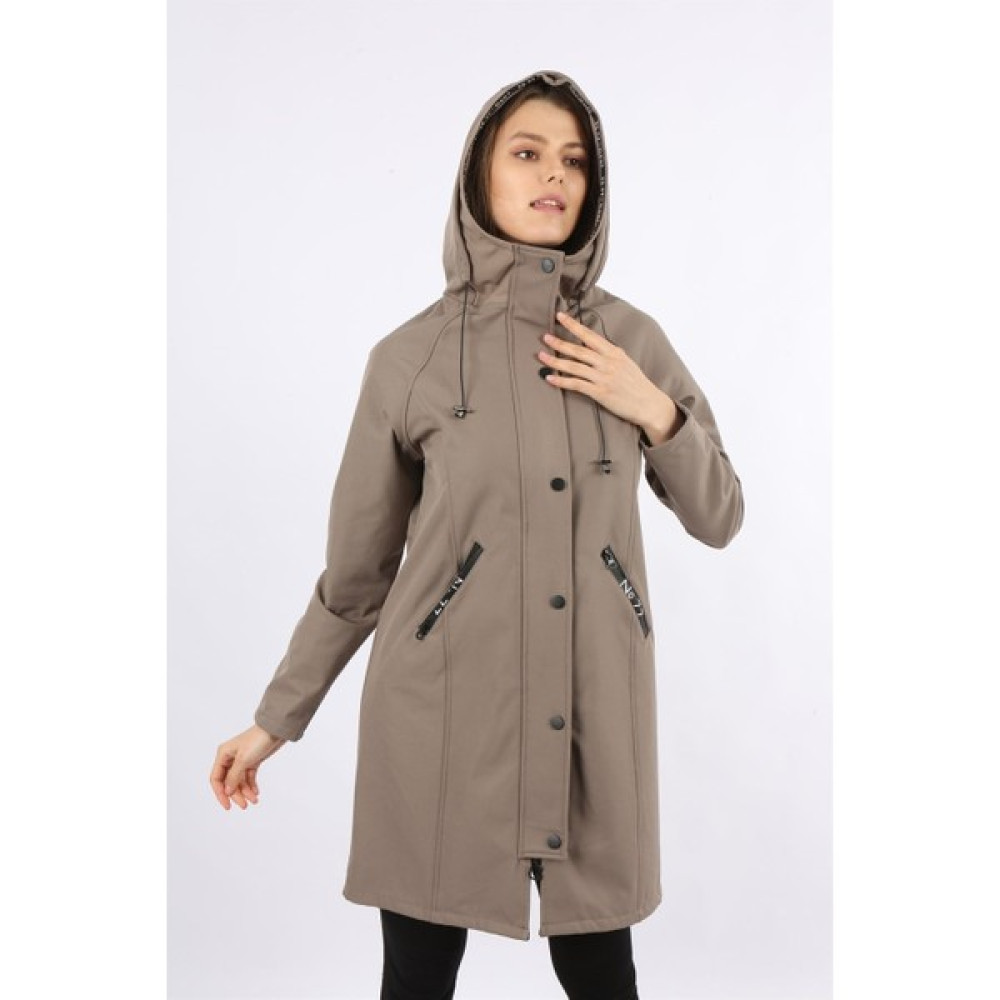 Banada Moda Kapüşonlu Fermuarlı Cepli Double Face Trend Mont Parka Bayan Mont Fiyatı