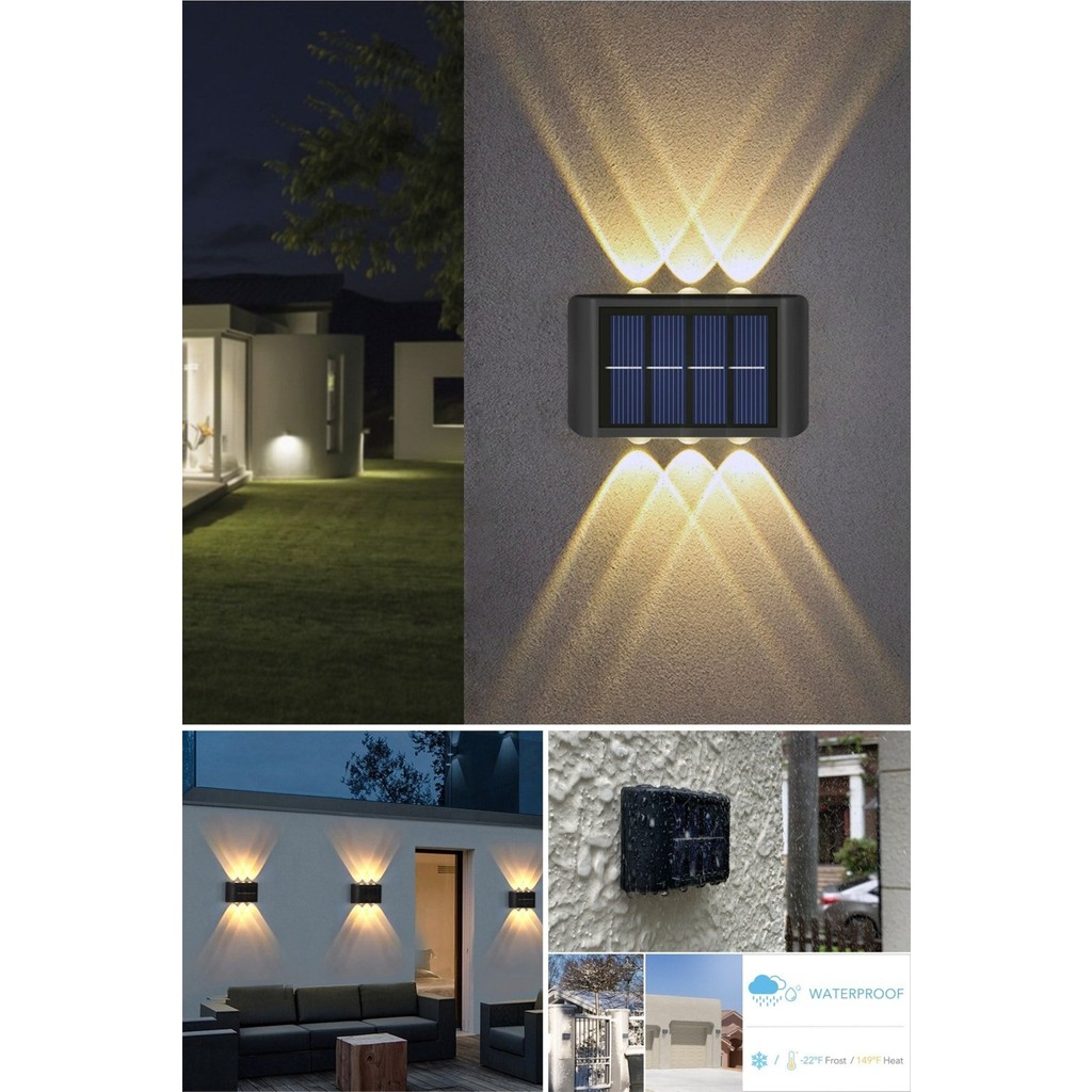 Banadaal Modern 6ledli Solar Duvar Lamba Dekorasyon Aydınlatma Aplik Güneş Enerji Gün Işığı 2'li Set Aplikler Fiyatı
