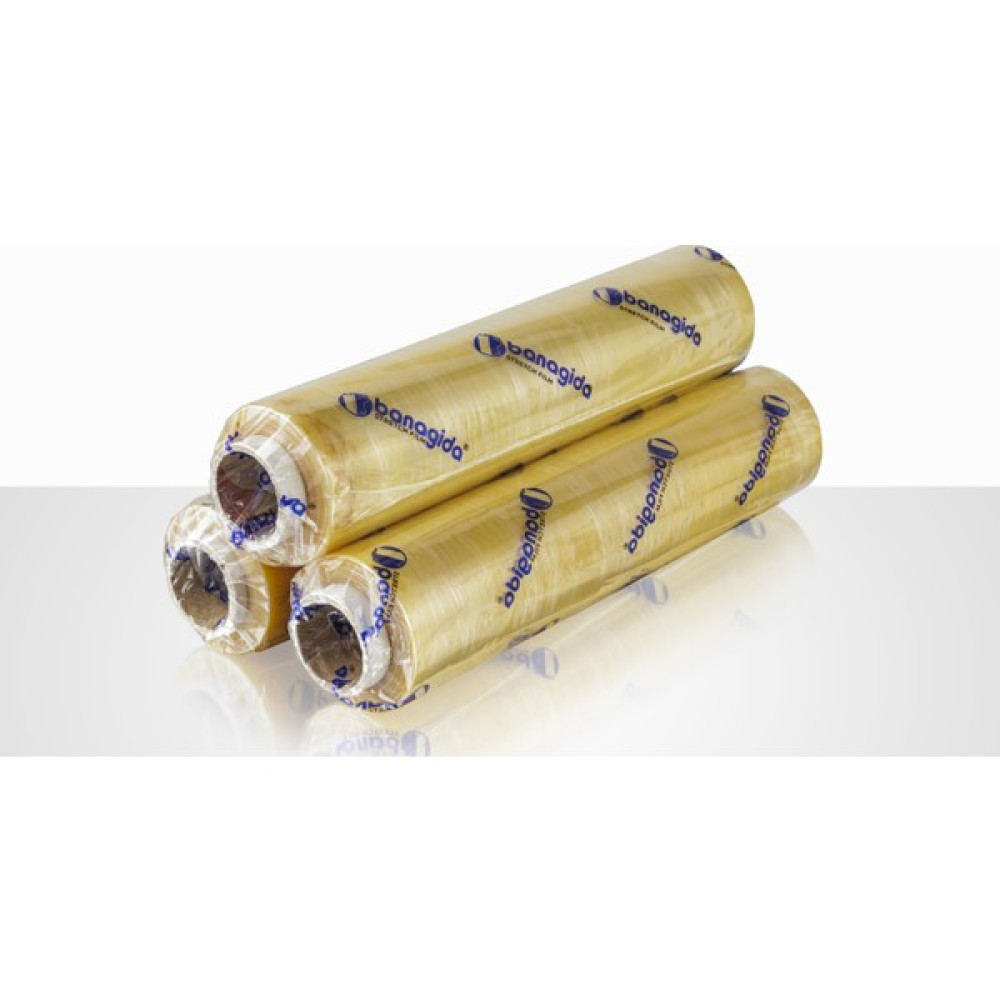 Banagida 30 cm x 300 mt 8 Micron gıda streci Streç şeffas/sarı Film (1ADET) - Şeffaf Streç Film Fiyatı