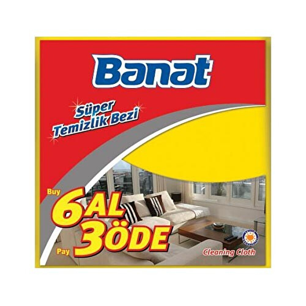 Banat 6'lı Sarı Temizlik Bezi Temizlik Malzemeleri Fiyatı