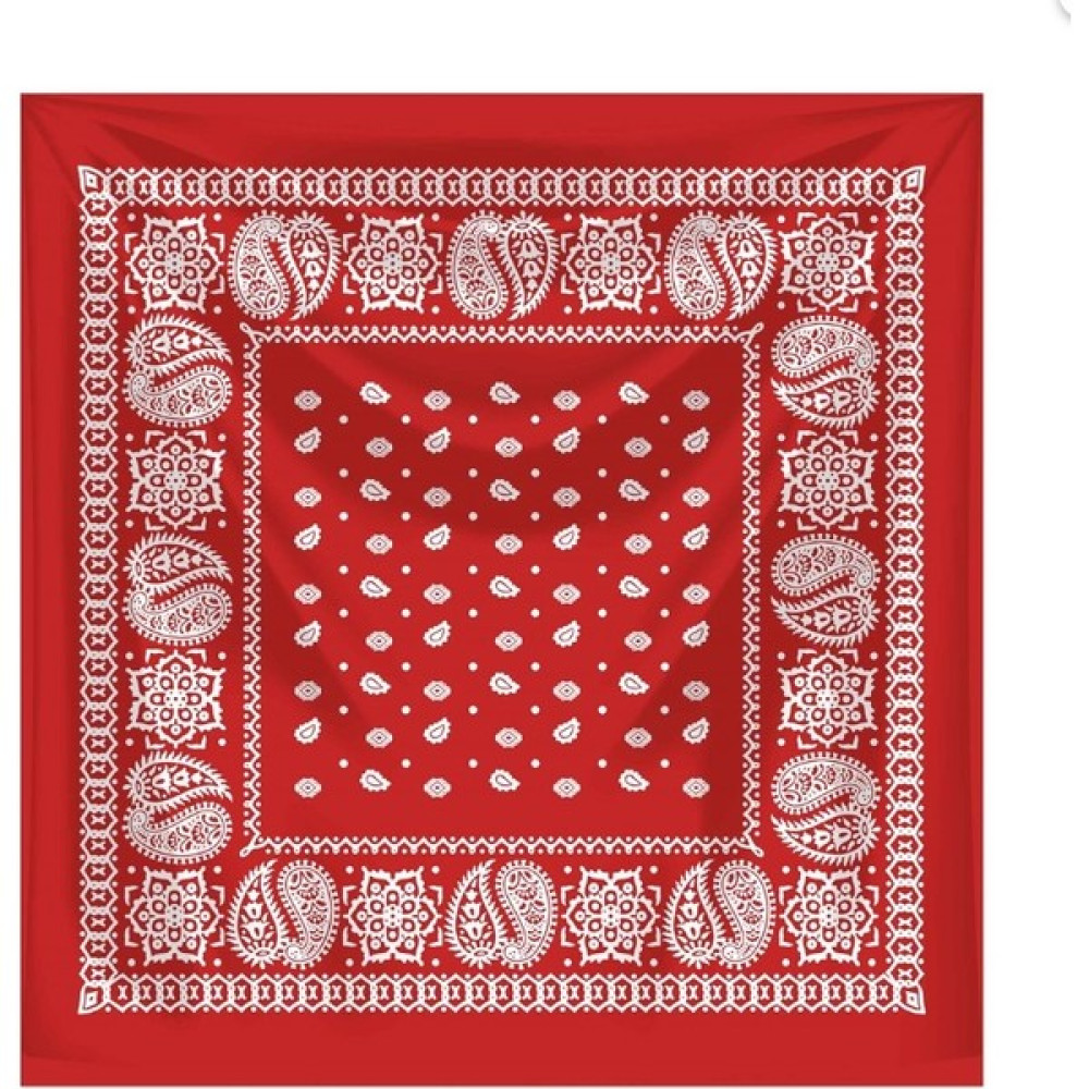 Bandana Kırmızı Etnik Damla Desenli 55*55 Cm. % 100 Pamuk Bandana Bandana (Outdoor) Fiyatı