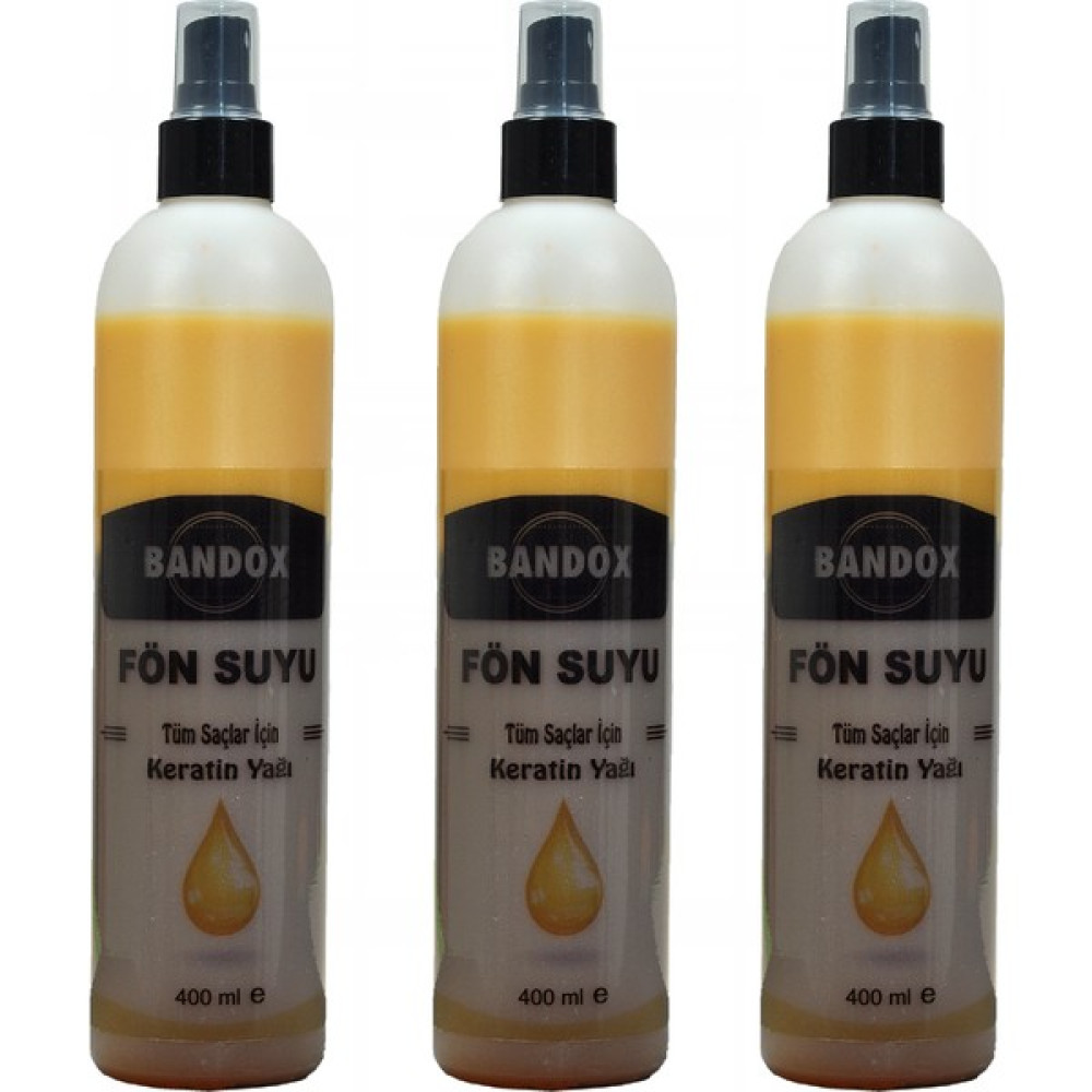 BANDOX Tüm Saçlar Için Keratin Yağlı Fön Suyu "3 Al 2 Öde" Toplam 1200 ml Saç Bakım Maskeleri & Serumlar & Spreyler Fiyatı