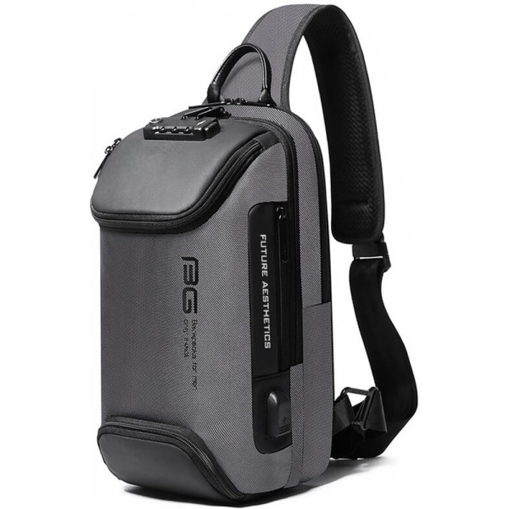 Bange BG-7082 Kilitli ve USB Şarj Portlu Omuz Çantası - Gri (Yurt Dışından) Telefon Kılıfı Fiyatı